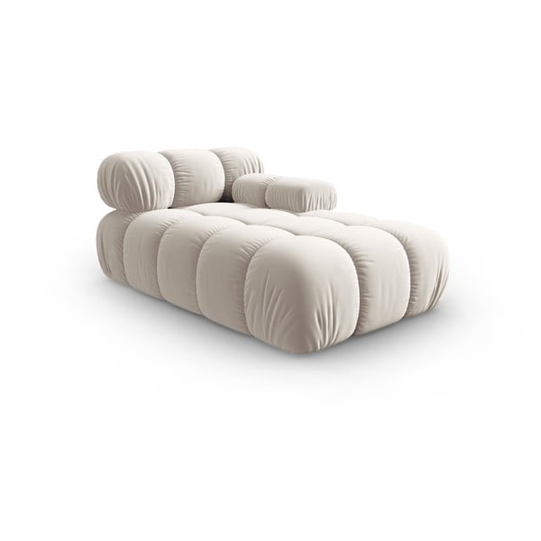 Béžový sametový modul pohovky (pravý roh) Bellis – Micadoni -image-3