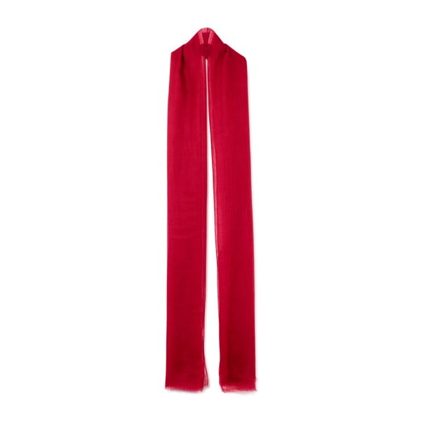 Tmavě červená tenká kašmírová šála Bel cashmere Mila, 240 x 110 cm