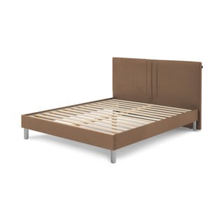 Světle hnědá čalouněná dvoulůžková postel s roštem 180x200 cm Kerry – Bobochic Paris