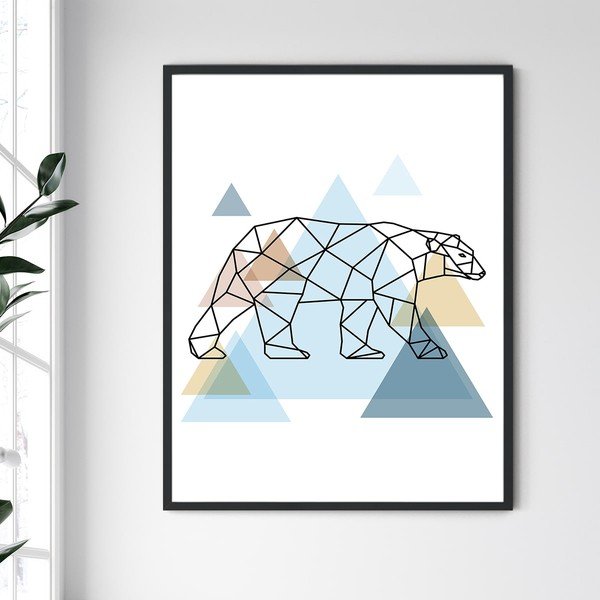 Nástěnný obraz v rámu North Carolina Frame Bear II, 30 x 40 cm