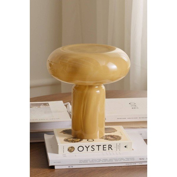 Khaki skleněná stolní lampa (výška 28 cm) Aurora – Ellos Home-image-3