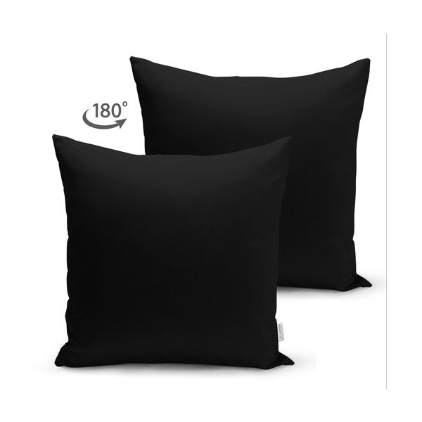 Černý povlak na polštář Minimalist Cushion Covers, 45 x 45 cm-image-1