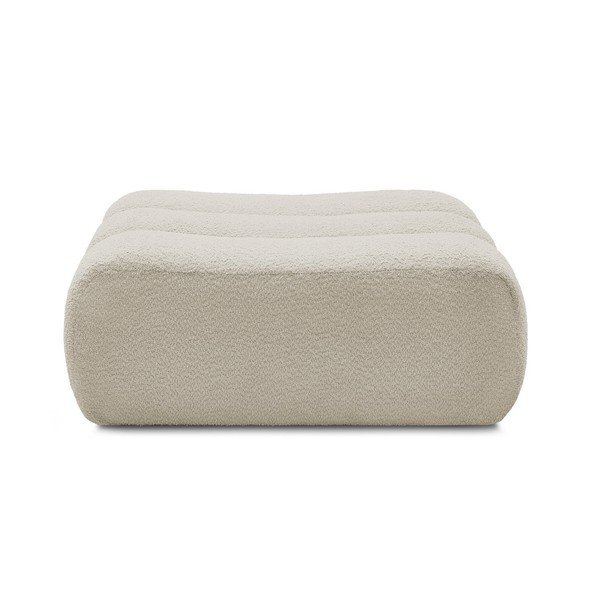 Béžová podnožka z textilie bouclé Azra – Bobochic Paris