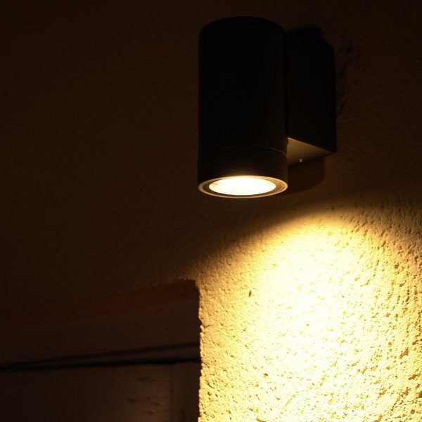 Hnědé nástěnné svítidlo SULION Rega, výška 9 cm-image-2
