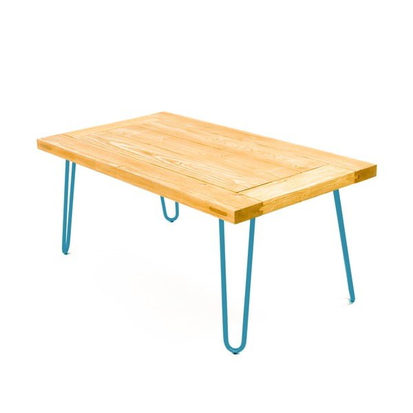Konferenční stolek Table 100x60 cm, modré nohy