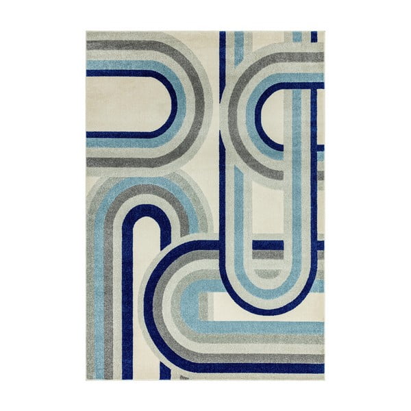 Šedo-modrý koberec 160x230 cm Nova Retro Blue – Asiatic Carpets