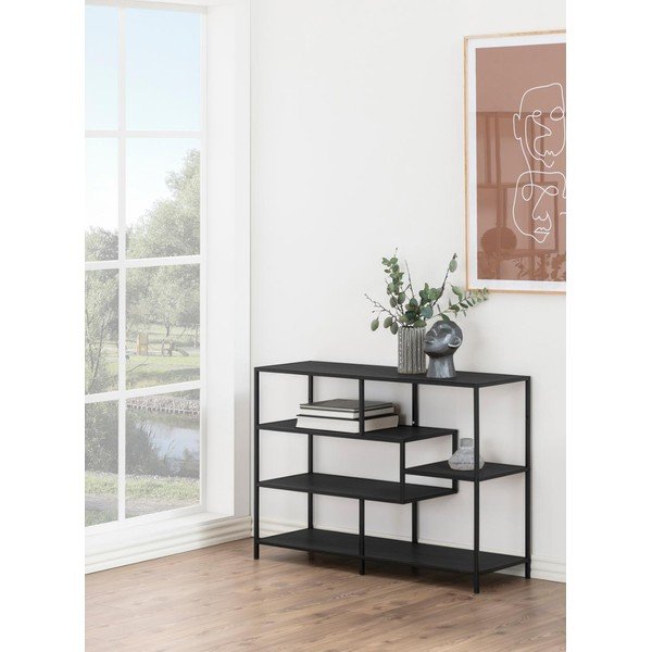 Černá knihovna v dekoru jasanu 114x78 cm Seaford – Actona-image-4