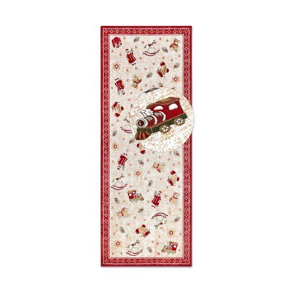 Červený běhoun s vánočním motivem s příměsí bavlny 80x200 cm Toy's Delight Red Christmas – Villeroy&Boch