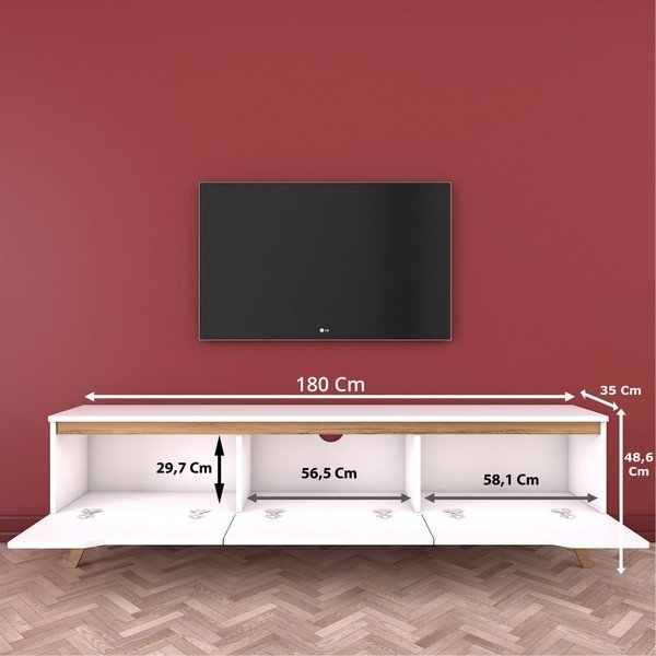 Bílý TV stolek Wren-image-1