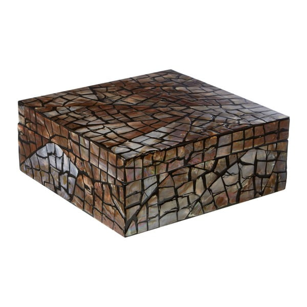 Úložný box s lasturovými detaily Premier Housewares Crackle Mosaic