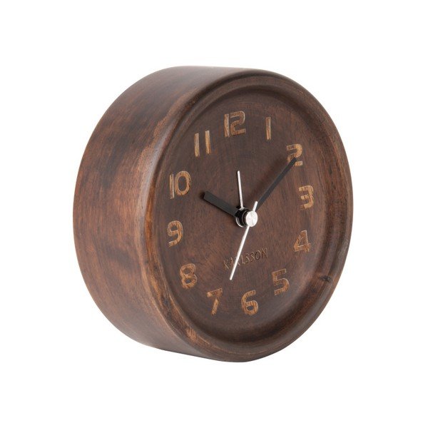 Hodiny z tmavého dubového dřeva Karlsson, ø 11 cm-image-2