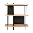 Černý ocelový regál Leitmotiv Sole, 80 x 83,5 cm