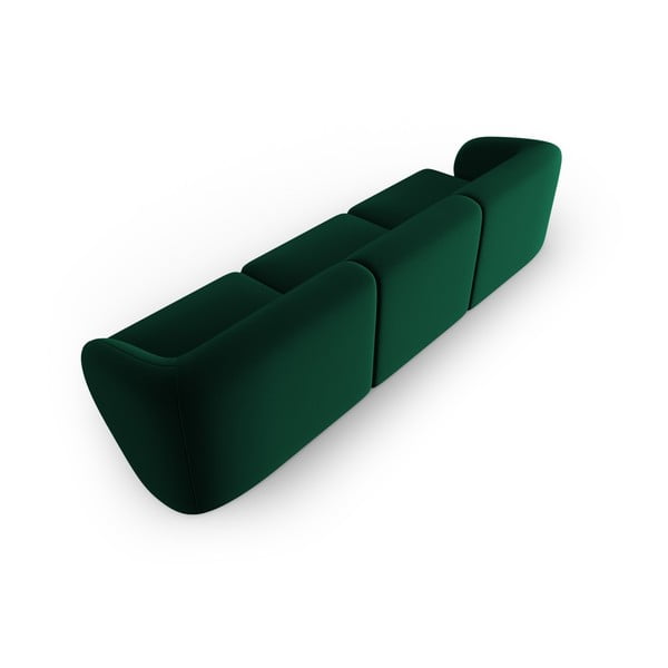 Zelená sametová pohovka 266 cm Paolo – Milo Casa-image-3