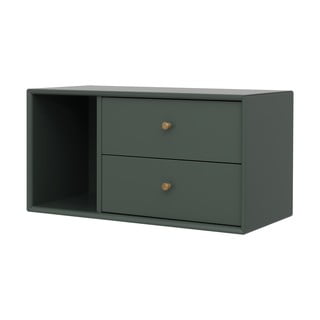 Tmavě zelená komponenta se zásuvkami 43x33 cm Z Cube - Tenzo