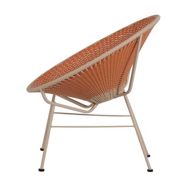 Oranžové z umělého ratanu zahradní křeslo Kazoun – WOOOD-image-3