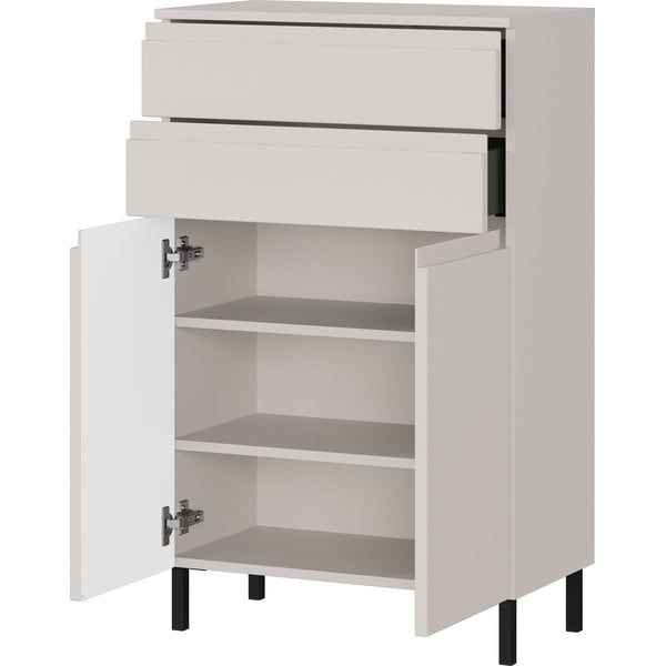 Krémová vysoká koupelnová skříňka 60x97 cm Salinas – Germania-image-3