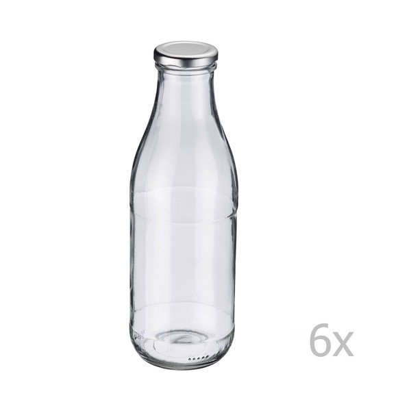 Sada 6 skleněných lahví Westmark, 1000 ml
