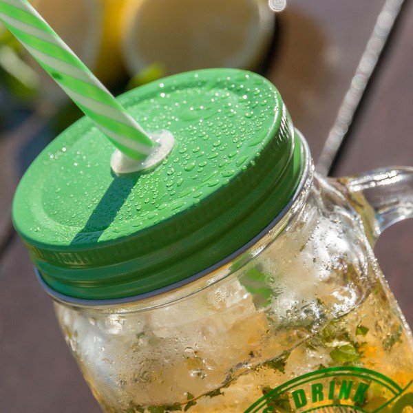 Sklenice s víčkem a brčkem InnovaGoods Mojito, 450 ml-image-2