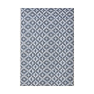 Modrý venkovní koberec NORTHRUGS Karo, 140 x 200 cm