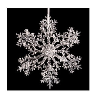 Závěsná dekorace ve tvaru sněhové vločky Casa Selección Snow, ⌀ 30 cm