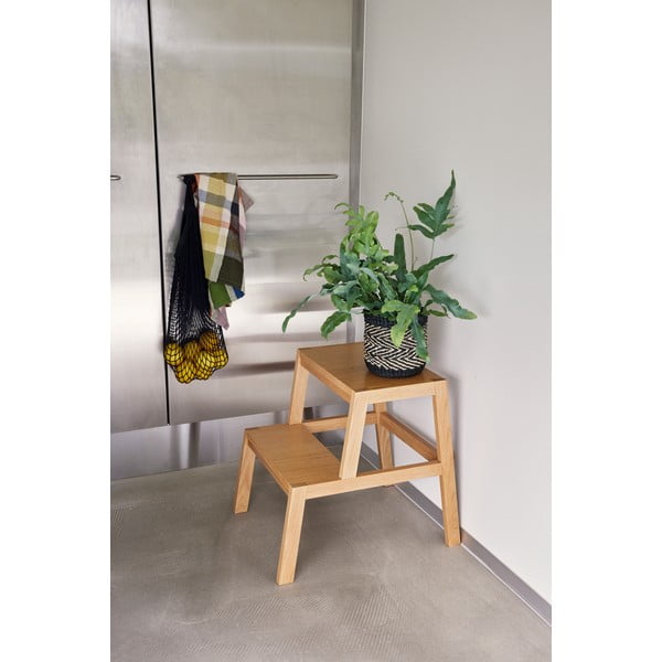 Stolička v dekoru dubu v přírodní barvě Alp – Hübsch-image-2