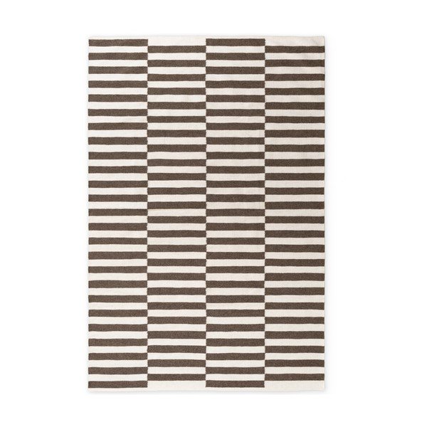 Bílý/hnědý oboustranný/ručně tkaný vlněný koberec 200x300 cm Vika – Hanse Home