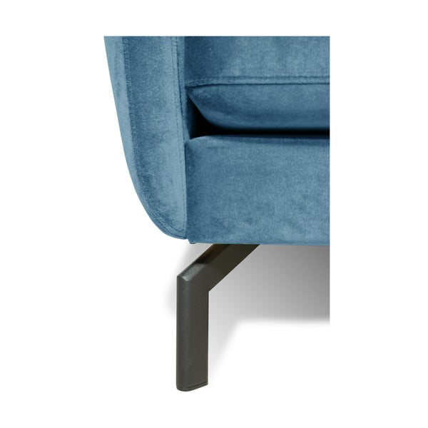 Modrá sametová pohovka 190 cm Magic - Scandic-image-4