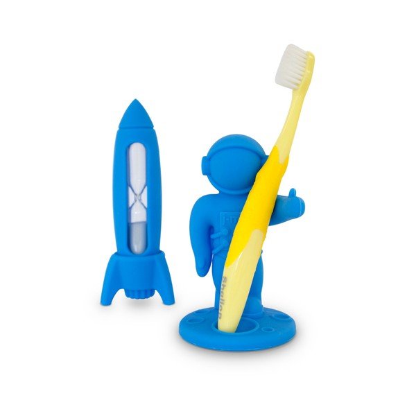 Modrá dětská set na čištění zubů J-Me Rocket & Apollo