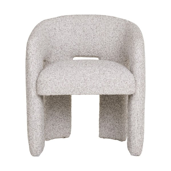 Světle šedé čalouněné jídelní křeslo s područkami Monroe – House Nordic-image-3