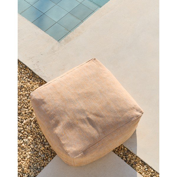 Oranžový/v přírodní barvě taburet Vedell – Kave Home-image-1