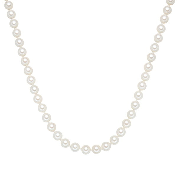 Bílý perlový náhrdelník Perldesse, ⌀ 0,8 x délka 45 cm