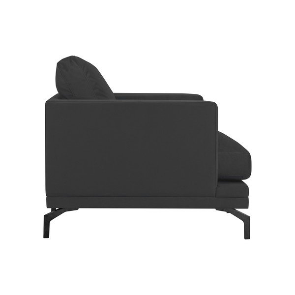 Tmavě šedé křeslo s podnožím v černé barvě Windsor & Co Sofas Jupiter-image-2