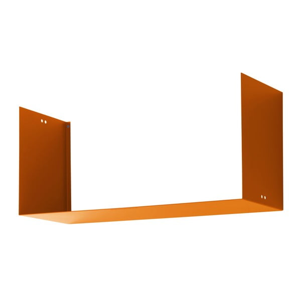 Oranžová kovová nástěnná polička Mi piace molto Geometric XL