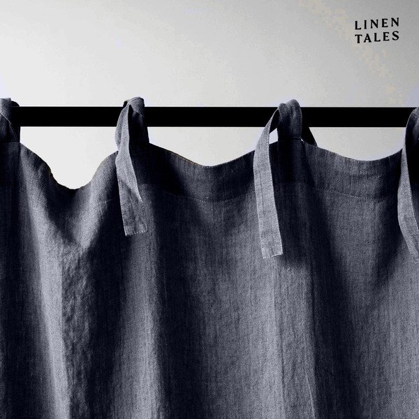 Tmavě šedý závěs 140x300 cm Night Time – Linen Tales-image-1