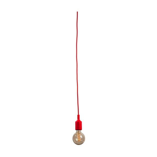 Textilní kabel s objímkou 3 m - červený