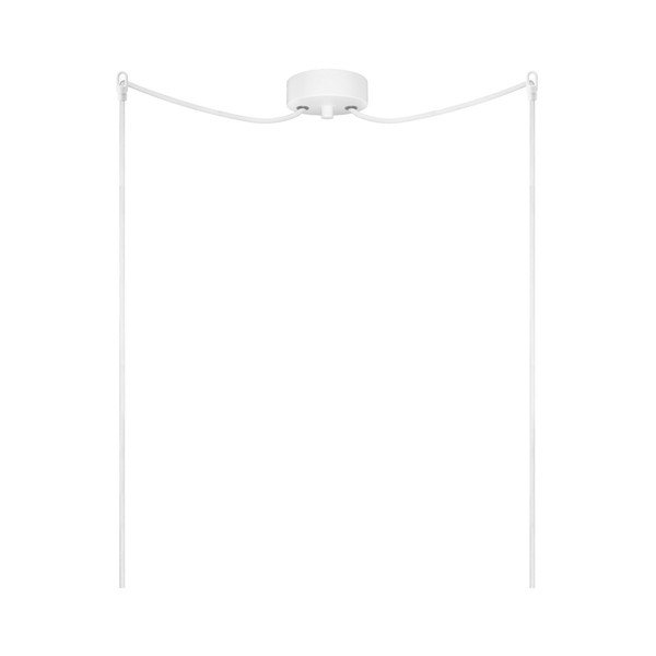 Bílostříbrné dvojité závěsné svítidlo s bílým kabelem a bílou objímkou Sotto Luce Tsuki, Ø 30 cm-image-3