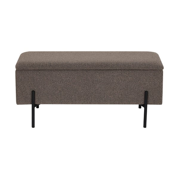 Hnědá lavice z textilie bouclé Watford – House Nordic