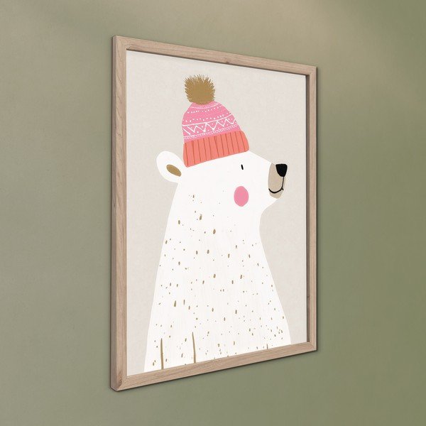 Dětský obrázek 30x40 cm White Bear – Styler-image-3