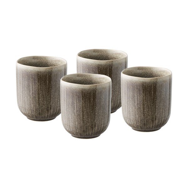 Šedobéžové kameninové šálky v sadě 4 ks 360 ml Viola – House Nordic