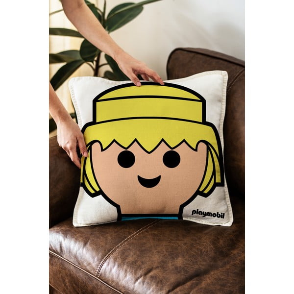 Dětský polštářek s příměsí lnu – Playmobil-image-1