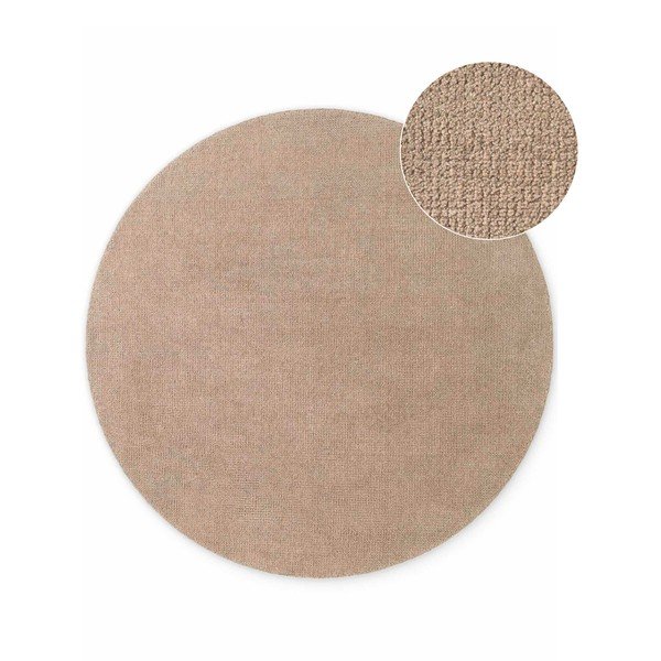 Béžový ručně tkaný vlněný kulatý koberec ø 160 cm Greenwich – Ted Baker
