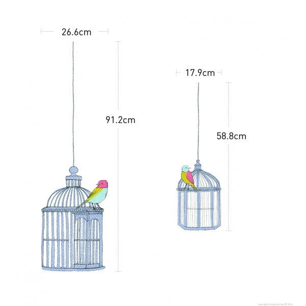 Sada samolepek Ambiance Birds In Cage-image-3