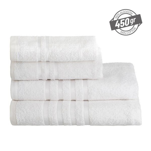 Bílý froté bavlněný ručník 50x100 cm Simple – Casa Selección-image-4