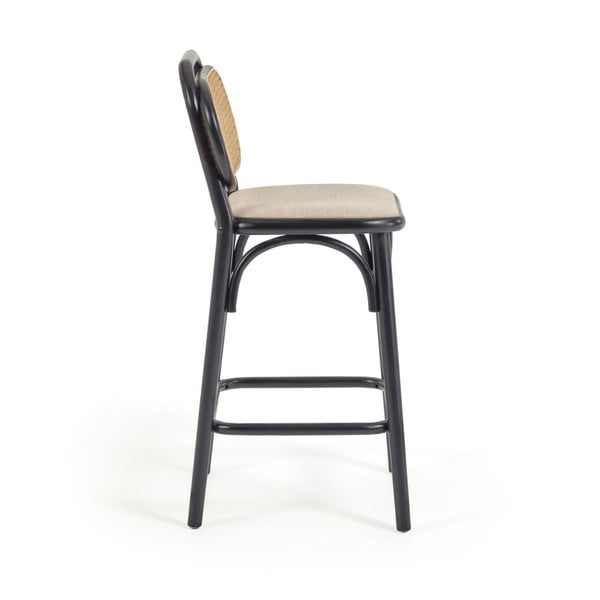 Černá barová židle z jilmového dřeva (výška sedáku 65 cm) Doriane – Kave Home-image-2