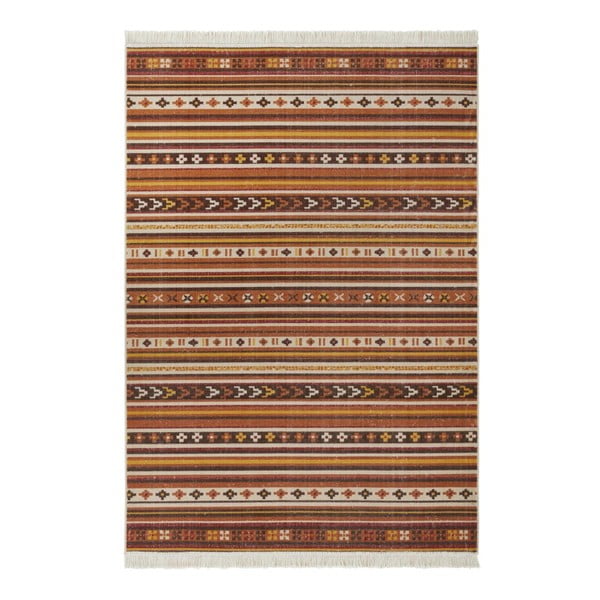 Červený koberec s podílem recyklované bavlny Nouristan, 80 x 150 cm