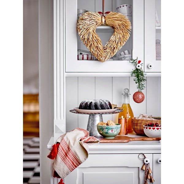 Krémové misky s vánočním motivem z kameniny v sadě 2 ks 500 ml Jolly – Bloomingville-image-1