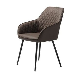 Hnědá jídelní židle z imitace kůže Milton – Unique Furniture