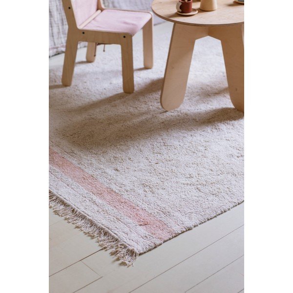 Růžovo-krémový pratelný ručně tkaný bavlněný koberec 90x130 cm Gastro Rose – Lorena Canals-image-4