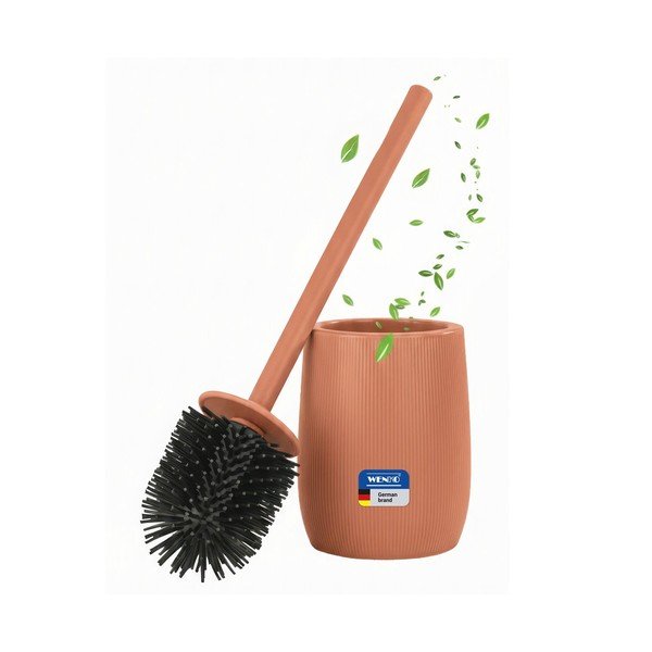 Hnědá keramická WC štětka Fablo – Wenko-image-2