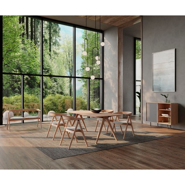 Černo-hnědá jídelní židle z dubového dřeva Ava – Gazzda-image-1